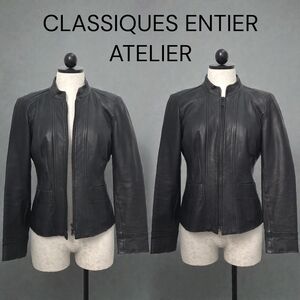 Classiques Entier Atelier 100% Genuine Leather Moto Jacket Zip-Up Black XS